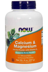 NOW Foods - Calcium & Magnesium, Citrate Powder with Vitamin D3 - 227 grams